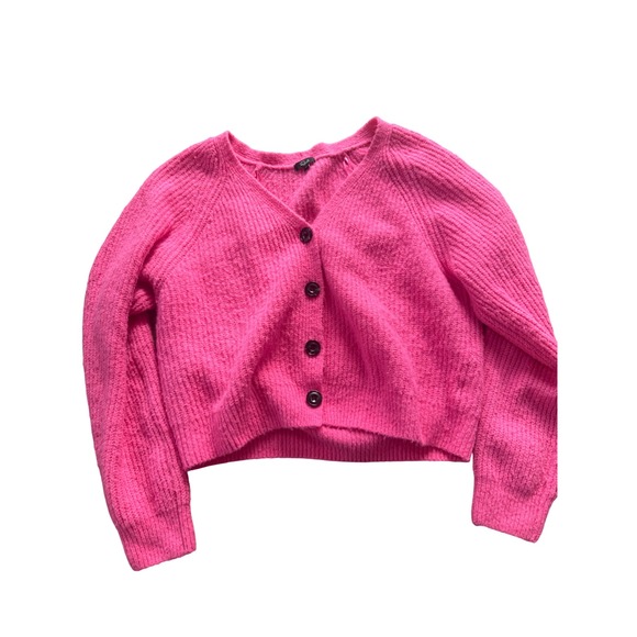 Rails Sweaters - Rails Josie Malibu Pink Wool Blend Cropped Cardigan Luxe Soft Girl Sweater M